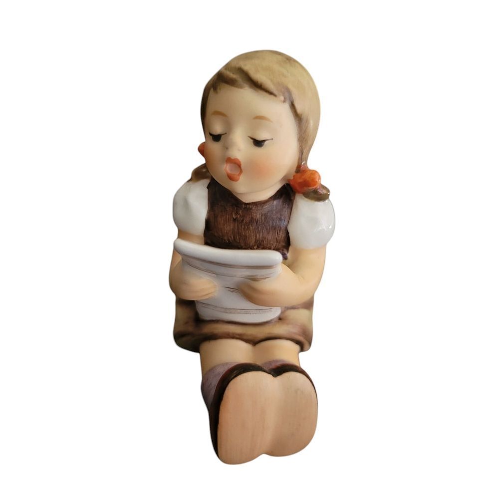 Hummel Brown and Cream Porcelain Figurine Thoughtful Child